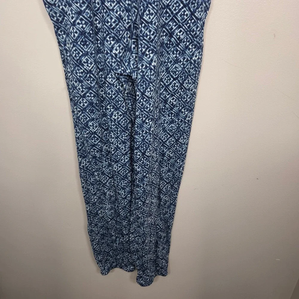 Polo Ralph Lauren Girls Romper Jumpsuit M 8-10 Blue Printed Cotton One Piece